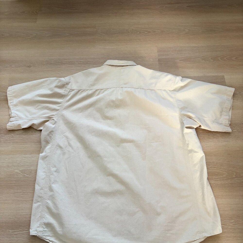 Men's Tan Wrangler Riggs Workwear Short Sleeve Shirt Size XL - Picture 2 of 5